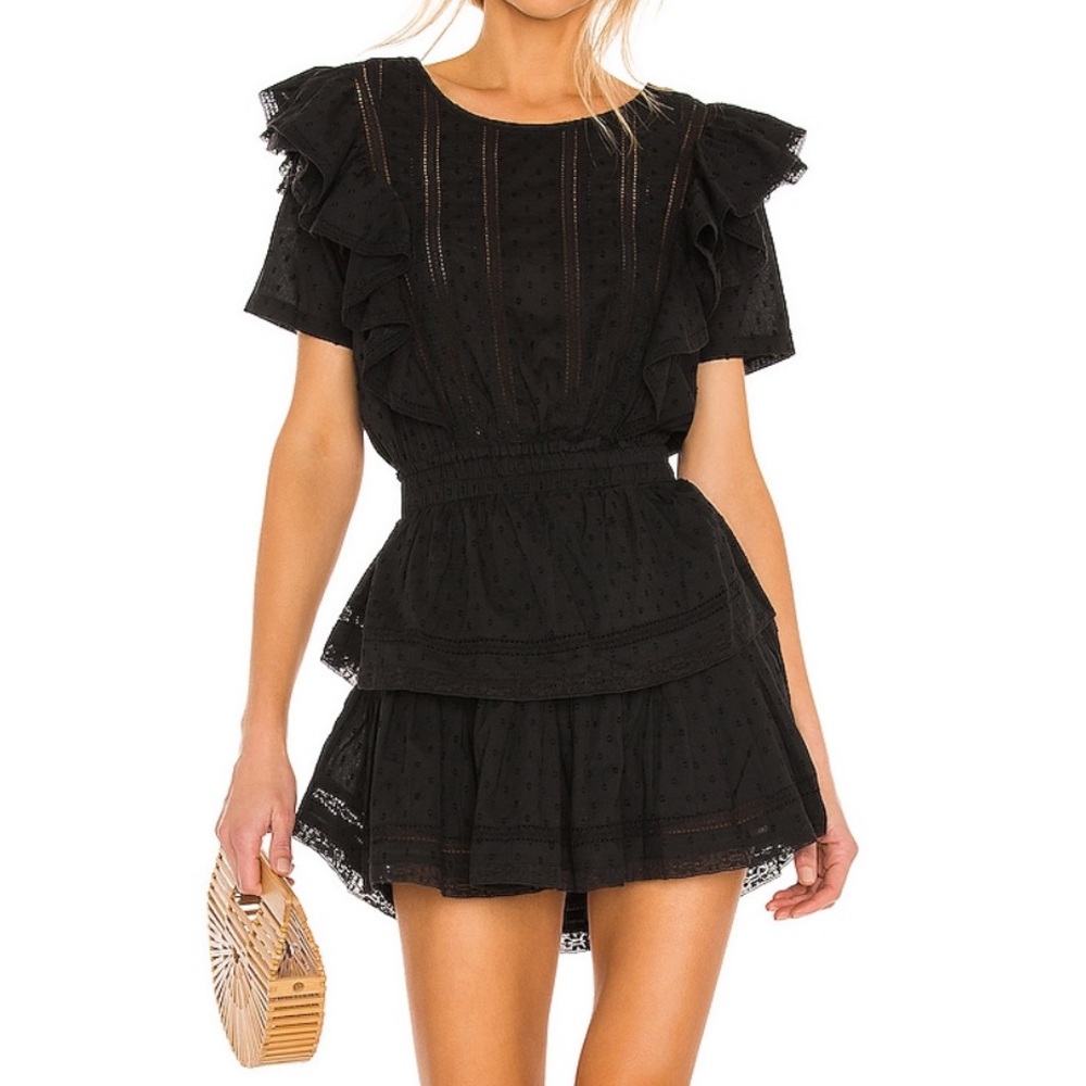 LoveShackFancy Natasha dress in black
